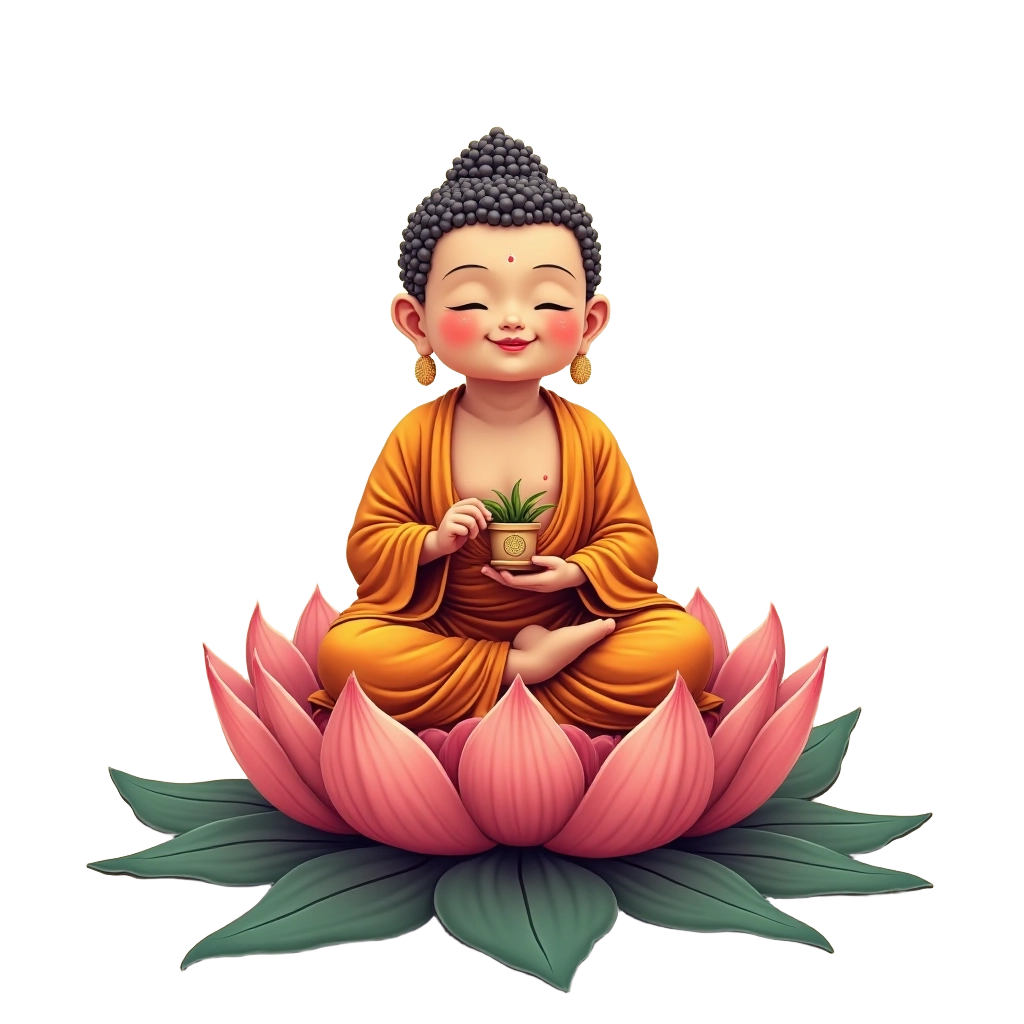 Peaceful Buddha on Lotus